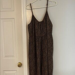 Leopard Print Spaghetti Strap Dress